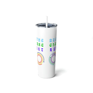 Breathe Cleanse Repeat Skinny Steel Tumbler with Straw, 20oz