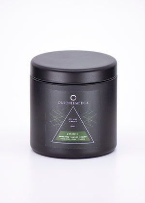 Osiris Ritual Soy Candle with Botanicals & Citrine