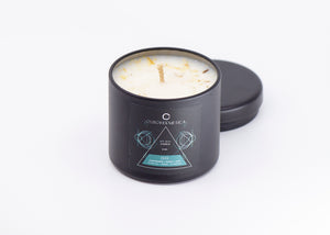 Open image in slideshow, Isis Ritual Soy Candle with Botanicals &amp; Quartz
