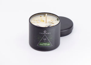 Open image in slideshow, Osiris Ritual Soy Candle with Botanicals &amp; Citrine
