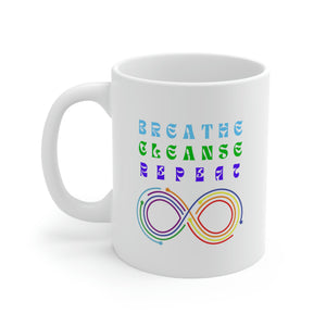 Breathe Cleanse Repeat Ceramic Mug 11oz
