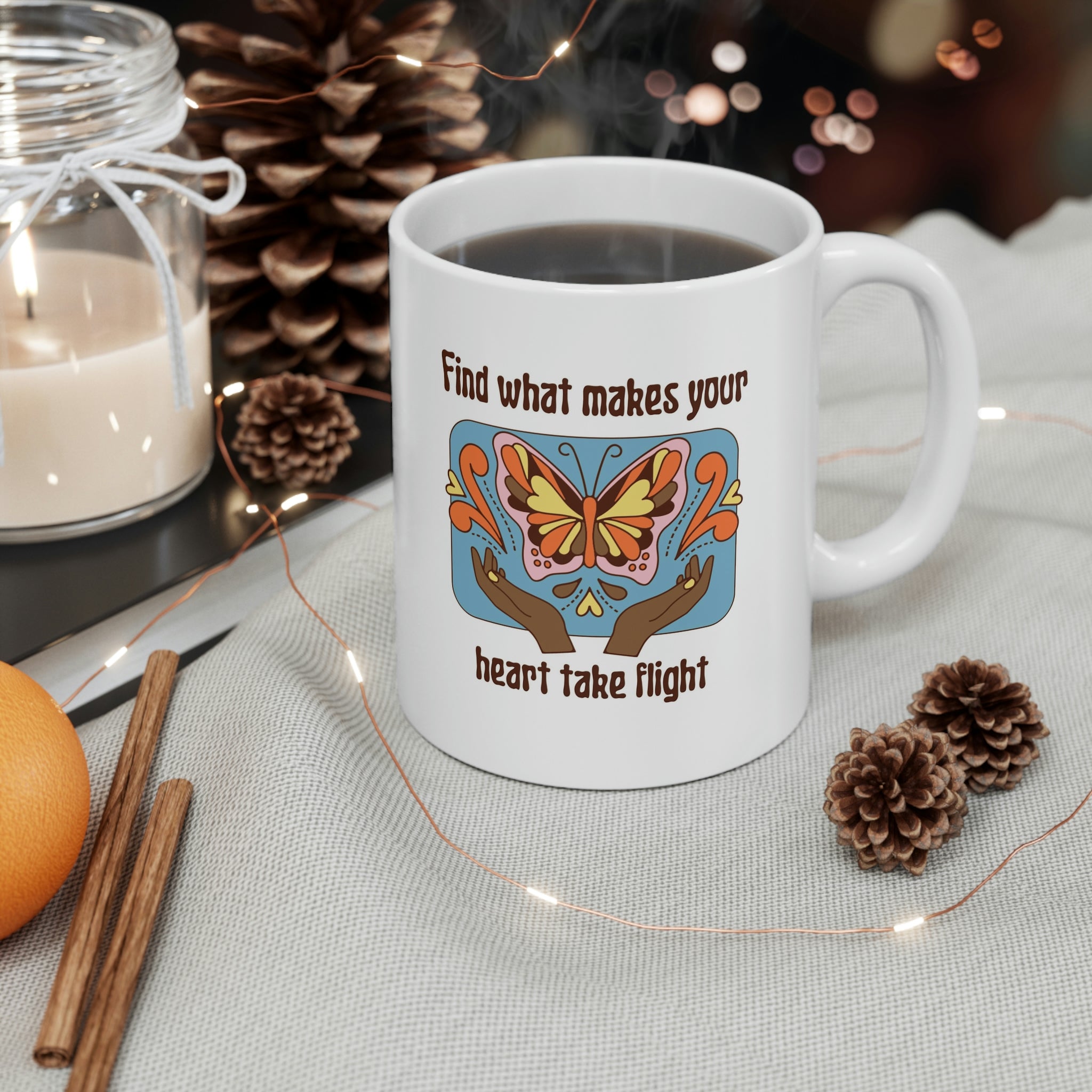 Find What Makes Your Heart Take Flight Ceramic Mug 11oz