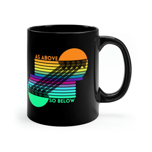 Open image in slideshow, As Above, So Below 11oz Black Mug
