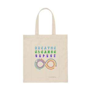 Breathe, Cleanse, Repeat Canvas Tote Bag