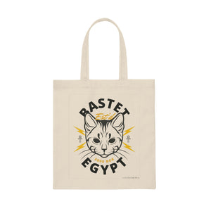 Open image in slideshow, Bastet Egypt Canvas Tote Bag

