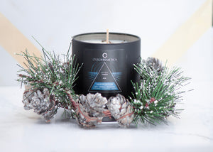 Midwinter Ritual Soy Candle with Peppermint and Sodalite